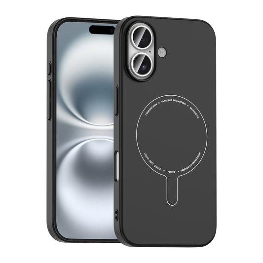 Apple iPhone 17 Kılıf M-Safe Şarj Özellikli Kamera Korumalı Zore Elio Sert PC Kapak