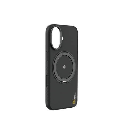 Apple iPhone 17 Kılıf M-safe Şarj Özellikli Metal Standlı Lenyes CK225 Kapak