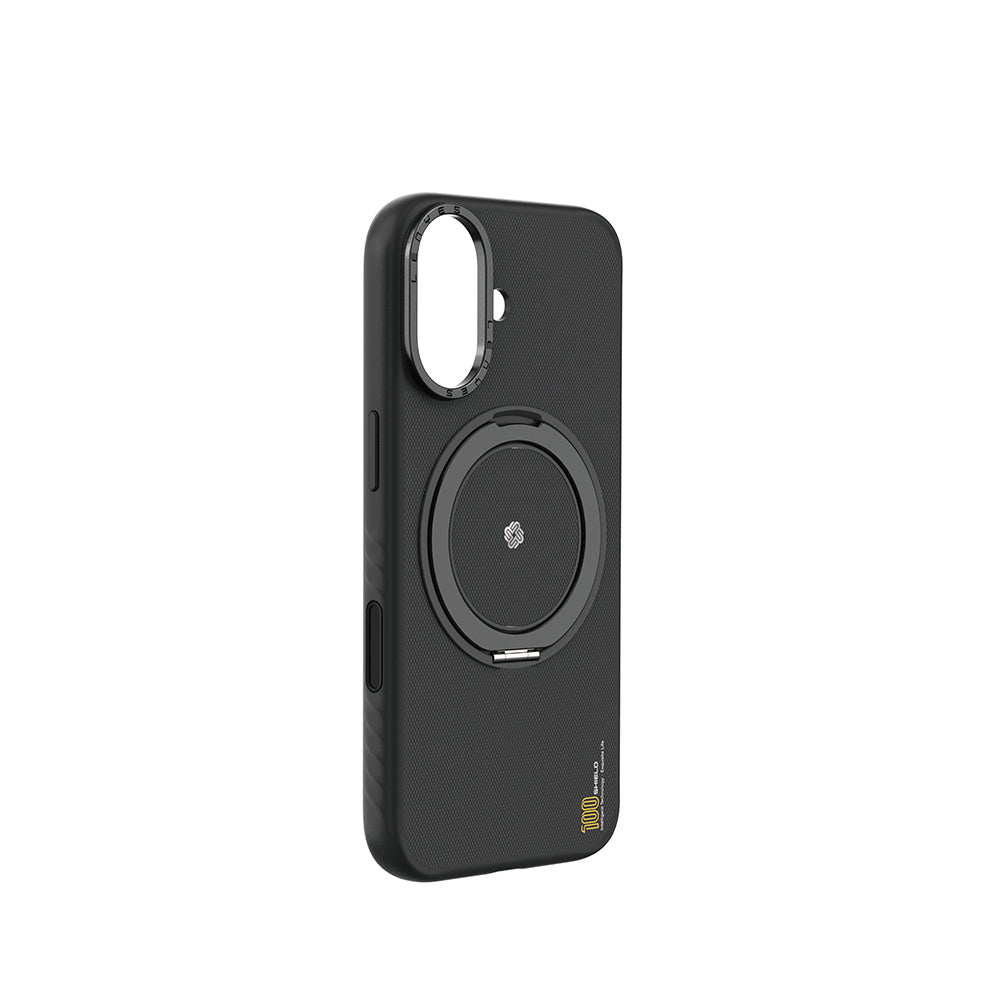 Apple iPhone 17 Kılıf M-safe Şarj Özellikli Metal Standlı Lenyes CK225 Kapak