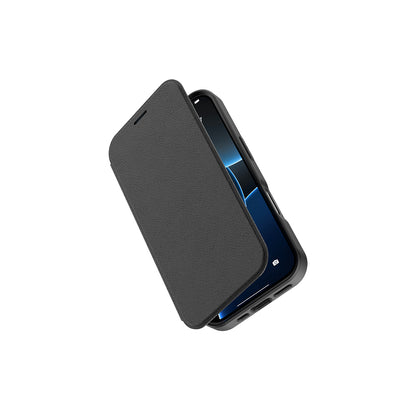Apple iPhone 17 Kılıf M-Safe Şarj Özellikli Raptic Air Folio Şeffaf Kartlıklı Kapaklı Kılıf