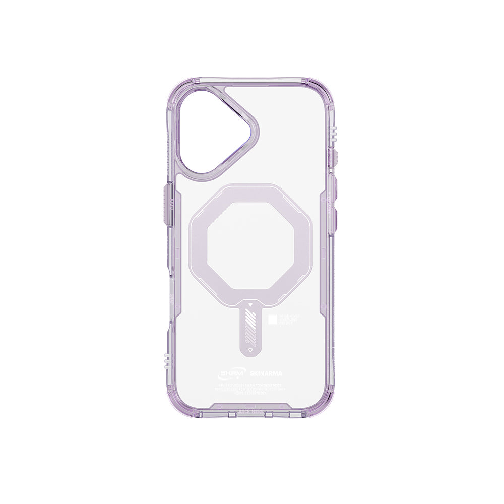 Apple iPhone 17 Kılıf M-safe Şarj Özellikli Şeffaf Airbag Tasarımlı Skinarma Saido Mag-Charge Kapak