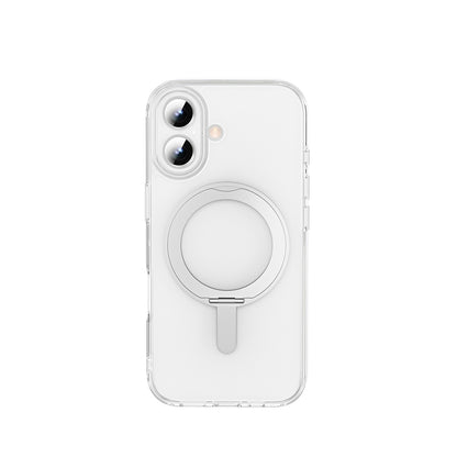 Apple iPhone 17 Kılıf M-safe Şarj Özellikli Wiwu MCC-201 iShield Ultra Serisi Standlı Crystal Sert PC Kapak