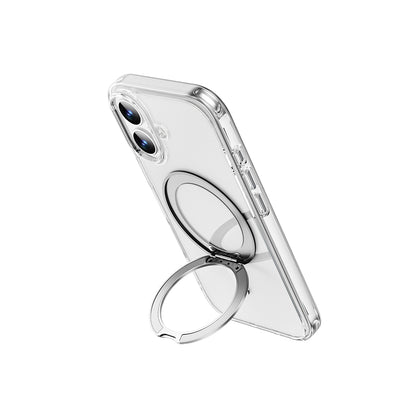 Apple iPhone 17 Kılıf M-safe Şarj Özellikli Wiwu MCC-201 iShield Ultra Serisi Standlı Crystal Sert PC Kapak
