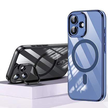 Apple iPhone 17 Kılıf M-safe Şarj Özellikli Wlons Standlı Efsane Kapak