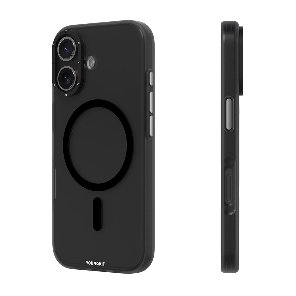 Apple iPhone 17 Kılıf M-safe Şarj Özellikli Youngkit Hidden Sand Serisi Kapak