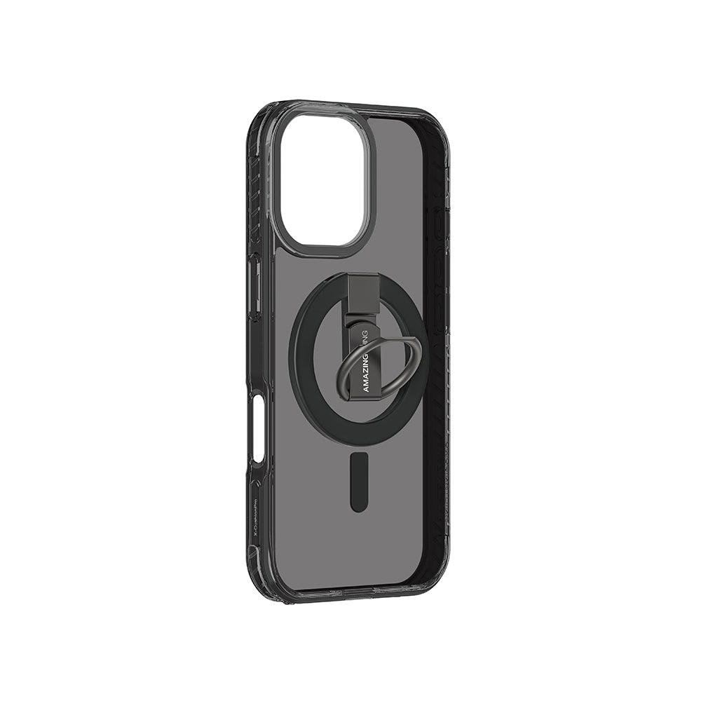 Apple iPhone 17 Kılıf M-safe Şarj Özellikli Yüzük Standlı Amazingthing Titan Pro Serisi Kapak