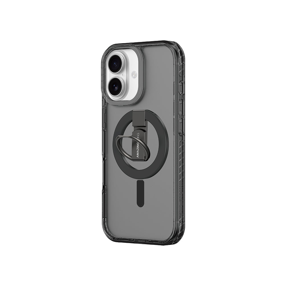 Apple iPhone 17 Kılıf M-safe Şarj Özellikli Yüzük Standlı Amazingthing Titan Pro Serisi Kapak