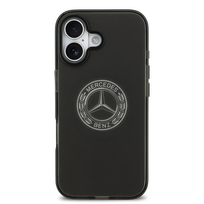 Apple iPhone 17 Kılıf Mercedes Benz Orjinal Lisanslı M-safe Şarj Özellikli Buzlu PC Nostaljik Yıldız Dizayn Kapak