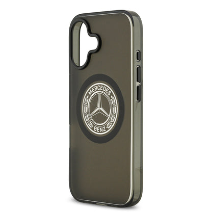 Apple iPhone 17 Kılıf Mercedes Benz Orjinal Lisanslı M-safe Şarj Özellikli Buzlu PC Nostaljik Yıldız Dizayn Kapak