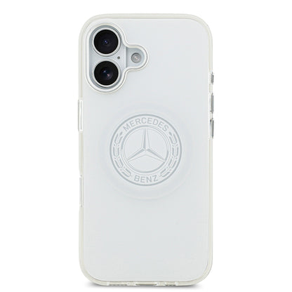 Apple iPhone 17 Kılıf Mercedes Benz Orjinal Lisanslı M-safe Şarj Özellikli Buzlu PC Nostaljik Yıldız Dizayn Kapak