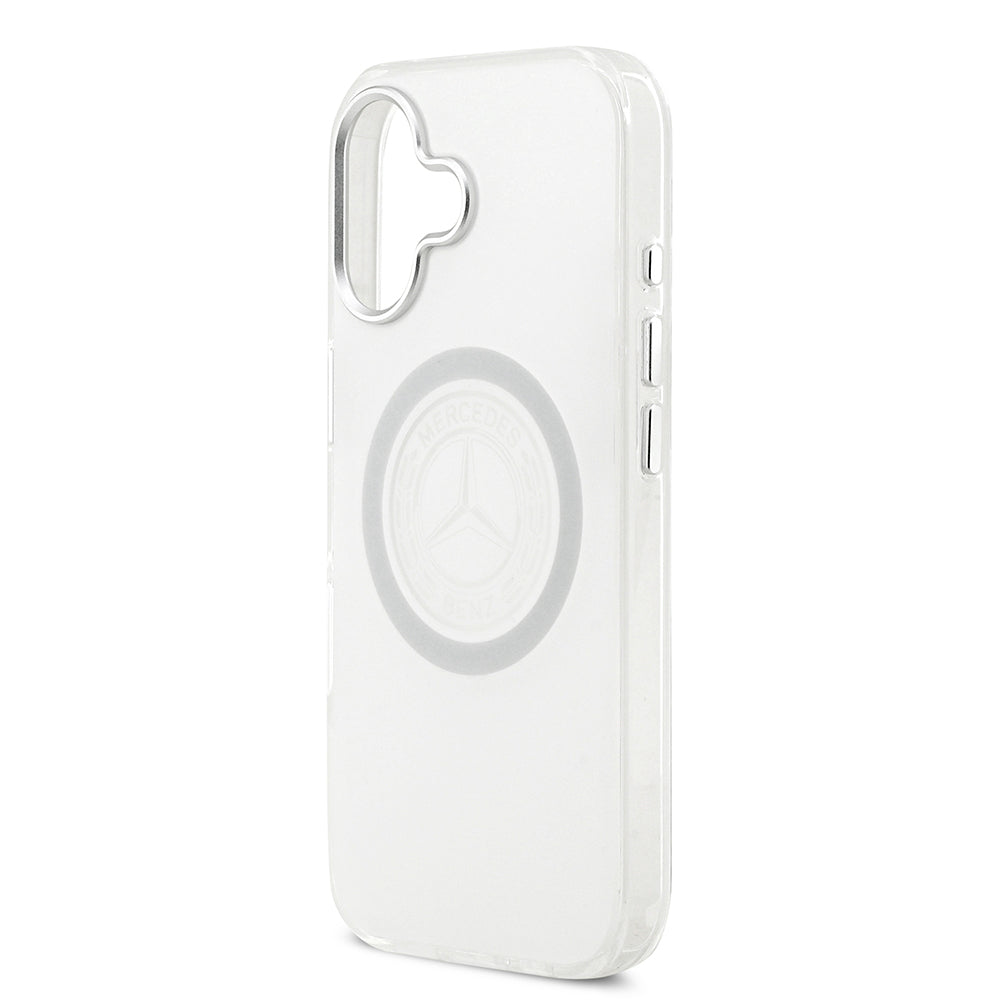 Apple iPhone 17 Kılıf Mercedes Benz Orjinal Lisanslı M-safe Şarj Özellikli Buzlu PC Nostaljik Yıldız Dizayn Kapak