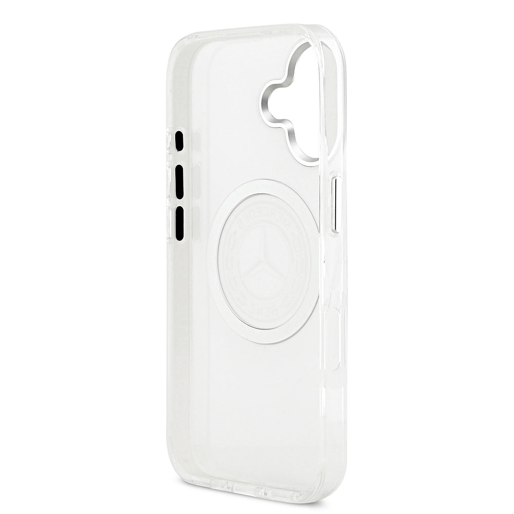 Apple iPhone 17 Kılıf Mercedes Benz Orjinal Lisanslı M-safe Şarj Özellikli Buzlu PC Nostaljik Yıldız Dizayn Kapak