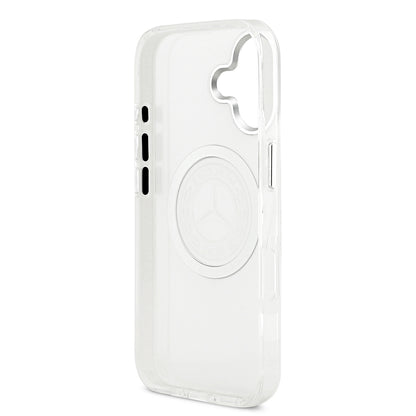 Apple iPhone 17 Kılıf Mercedes Benz Orjinal Lisanslı M-safe Şarj Özellikli Buzlu PC Nostaljik Yıldız Dizayn Kapak
