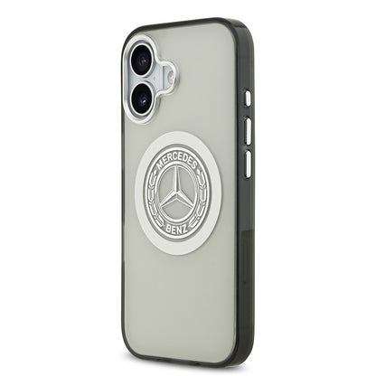 Apple iPhone 17 Kılıf Mercedes Benz Orjinal Lisanslı M-safe Şarj Özellikli Çift Katmanlı PC Nostaljik Yıldız Dizayn Kapak