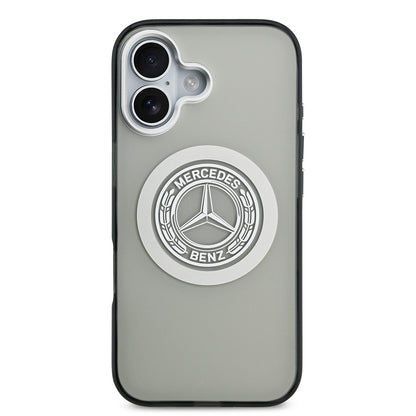 Apple iPhone 17 Kılıf Mercedes Benz Orjinal Lisanslı M-safe Şarj Özellikli Çift Katmanlı PC Nostaljik Yıldız Dizayn Kapak