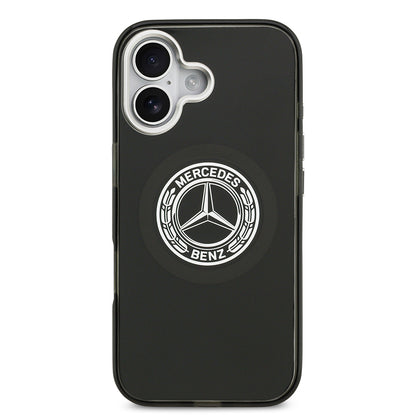 Apple iPhone 17 Kılıf Mercedes Benz Orjinal Lisanslı M-safe Şarj Özellikli Çift Katmanlı PC Nostaljik Yıldız Dizayn Kapak