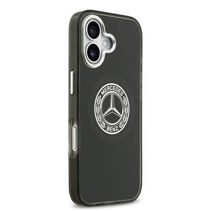 Apple iPhone 17 Kılıf Mercedes Benz Orjinal Lisanslı M-safe Şarj Özellikli Çift Katmanlı PC Nostaljik Yıldız Dizayn Kapak