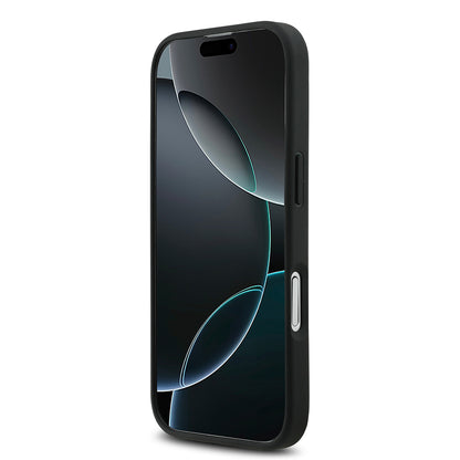 Apple iPhone 17 Kılıf Mercedes Benz Orjinal Lisanslı M-safe Şarj Özellikli Dokulu Desenli Deri Kapak