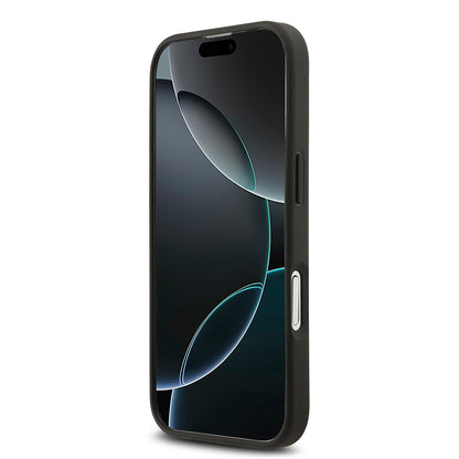 Apple iPhone 17 Kılıf Mercedes Benz Orjinal Lisanslı M-safe Şarj Özellikli Dokulu Desenli Deri Kapak