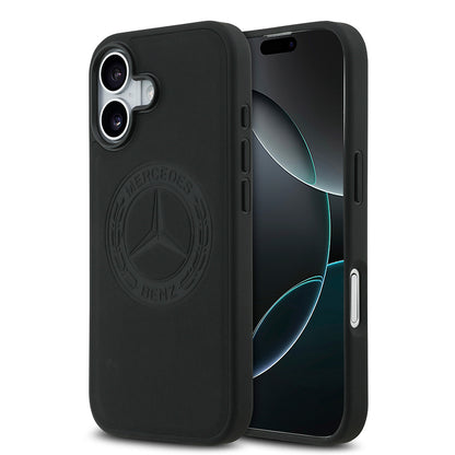 Apple iPhone 17 Kılıf Mercedes Benz Orjinal Lisanslı M-safe Şarj Özellikli Hakiki Deri Nostaljik Yıldız Dizayn Kapak