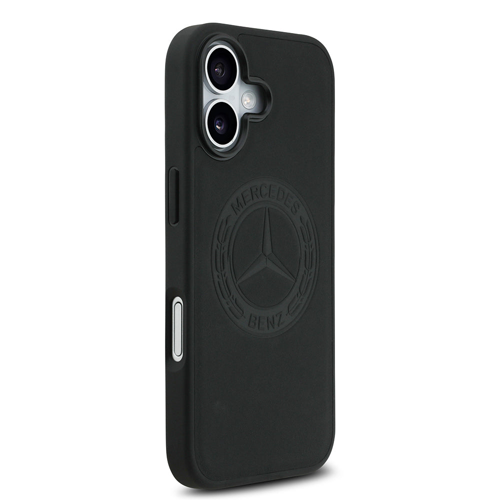 Apple iPhone 17 Kılıf Mercedes Benz Orjinal Lisanslı M-safe Şarj Özellikli Hakiki Deri Nostaljik Yıldız Dizayn Kapak