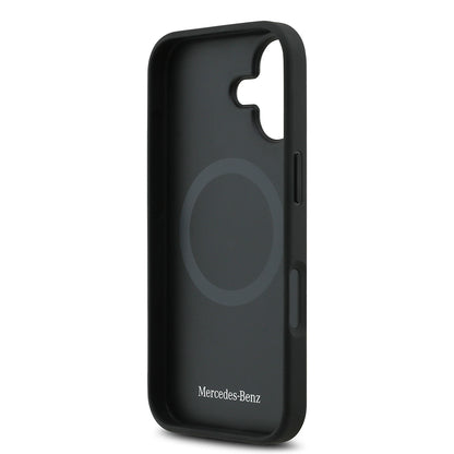 Apple iPhone 17 Kılıf Mercedes Benz Orjinal Lisanslı M-safe Şarj Özellikli Hakiki Deri Nostaljik Yıldız Dizayn Kapak
