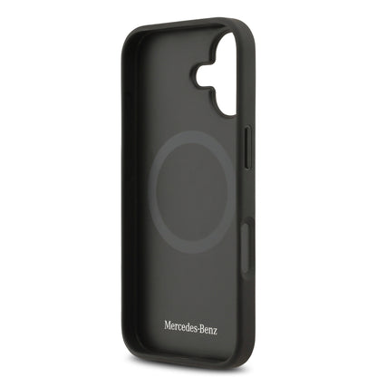 Apple iPhone 17 Kılıf Mercedes Benz Orjinal Lisanslı M-safe Şarj Özellikli Hakiki Deri Nostaljik Yıldız Dizayn Kapak