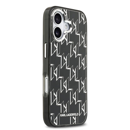 Apple iPhone 17 Kılıf Orjinal Lisanslı M-safe Şarj Özellikli Karl Lagerfeld IML Baskılı Monogram Dizayn Kapak