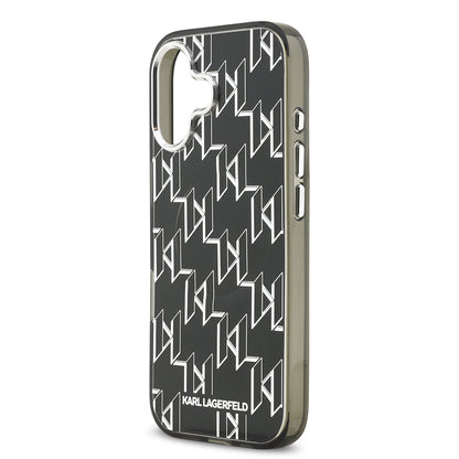 Apple iPhone 17 Kılıf Orjinal Lisanslı M-safe Şarj Özellikli Karl Lagerfeld IML Baskılı Monogram Dizayn Kapak