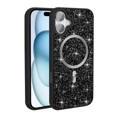 Apple iPhone 17 Kılıf Pırlanta Tasarımlı M-safe Şarj Özellikli Zore Mozaik Silikon Kapak