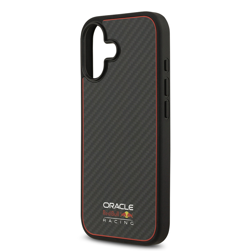 Apple iPhone 17 Kılıf Redbull Orjinal Lisanslı M-safe Şarj Özellikli Karbon Fiber Parlayan Logolu Kapak