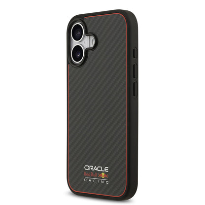 Apple iPhone 17 Kılıf Redbull Orjinal Lisanslı M-safe Şarj Özellikli Karbon Fiber Parlayan Logolu Kapak