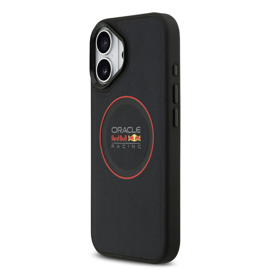 Apple iPhone 17 Kılıf Redbull Orjinal Lisanslı M-safe Şarj Özellikli Kırmızı Halka ve Logo Kabartmalı PU Deri Kapak
