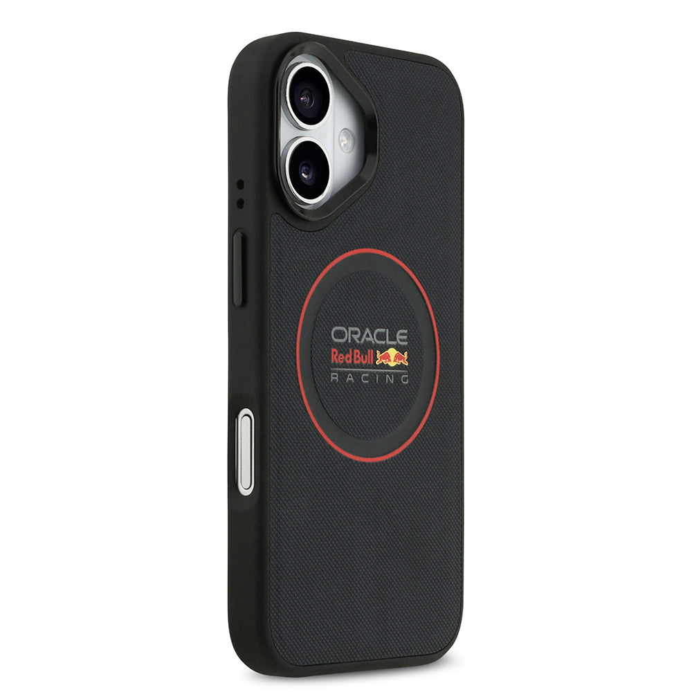 Apple iPhone 17 Kılıf Redbull Orjinal Lisanslı M-safe Şarj Özellikli Kırmızı Halka ve Logo Kabartmalı PU Deri Kapak