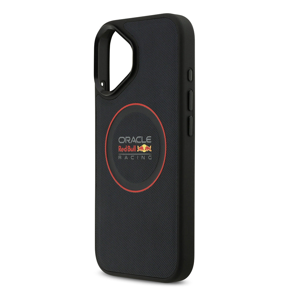 Apple iPhone 17 Kılıf Redbull Orjinal Lisanslı M-safe Şarj Özellikli Kırmızı Halka ve Logo Kabartmalı PU Deri Kapak