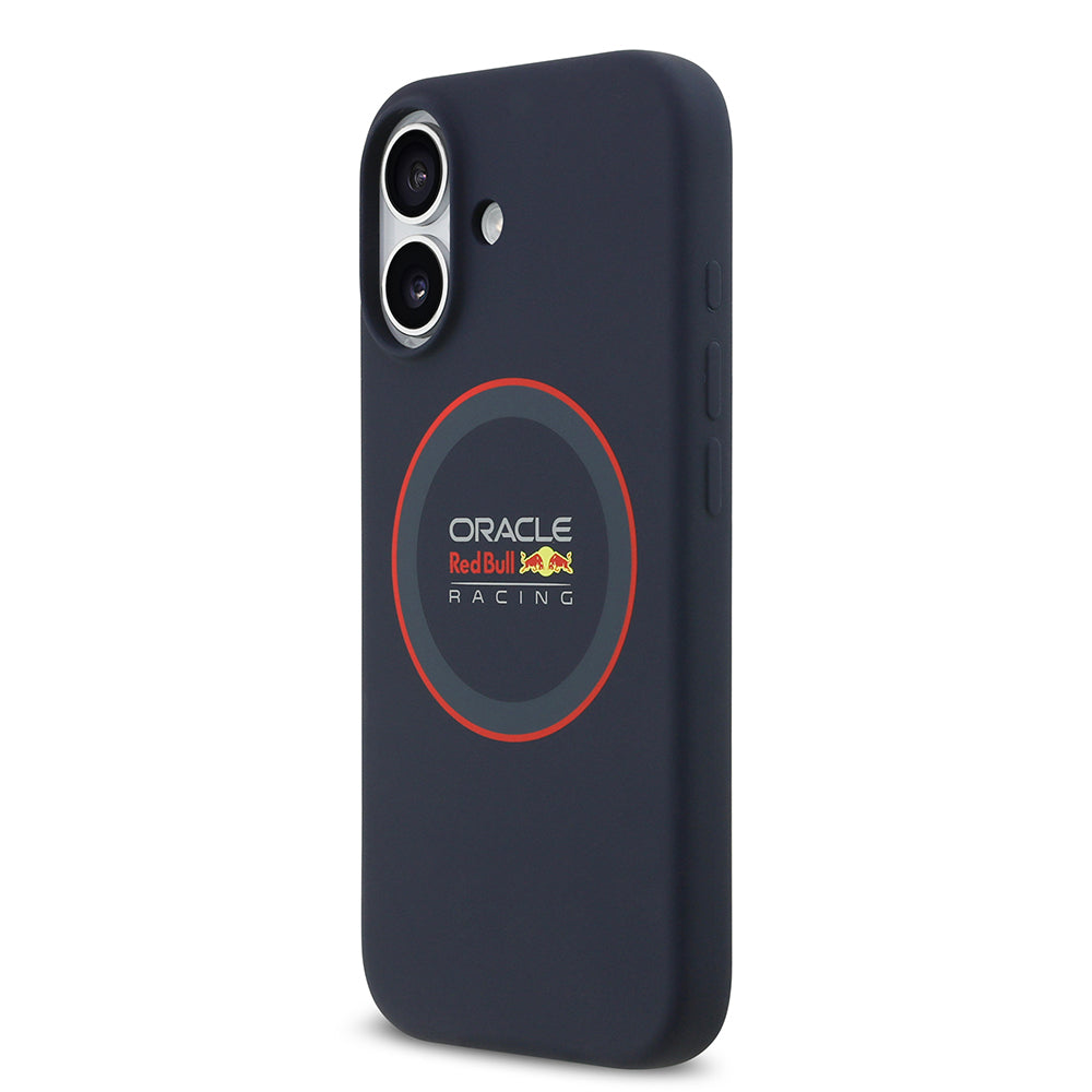 Apple iPhone 17 Kılıf Redbull Orjinal Lisanslı M-safe Şarj Özellikli Kırmızı Halka ve Logo Silikon Kapak