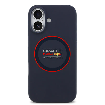 Apple iPhone 17 Kılıf Redbull Orjinal Lisanslı M-safe Şarj Özellikli Kırmızı Halka ve Logo Silikon Kapak