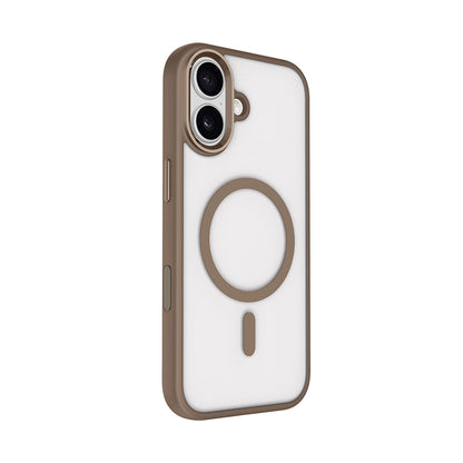 Apple iPhone 17 Kılıf Wireless Şarj Özellikli Zore Krom M-safe Silikon Kapak