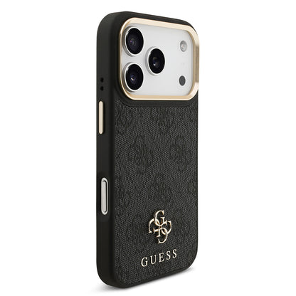 Apple iPhone 17 Pro Guess Orjinal Lisanslı 4G ve Yazı Logolu Kılıf + Ekran Koruyucu + Lens Koruyucu 3in1 Aksesuar Seti