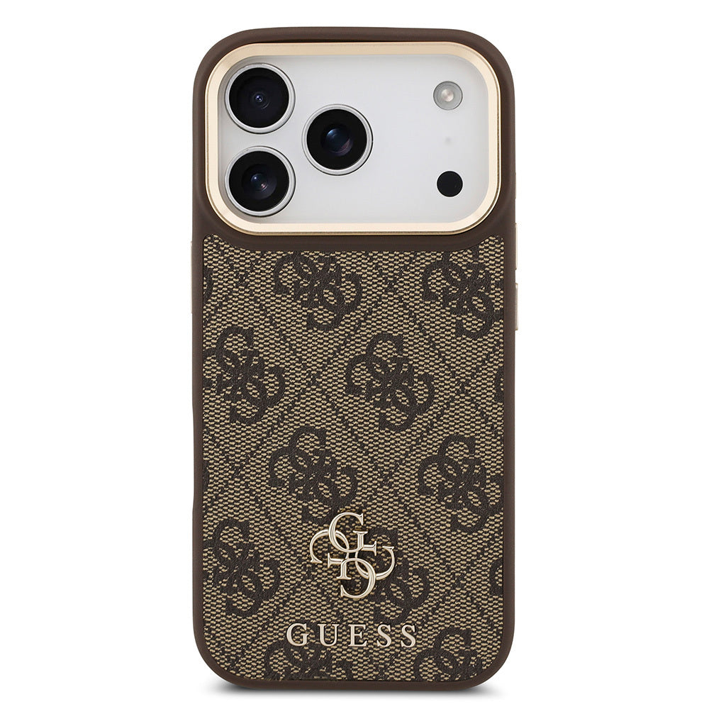 Apple iPhone 17 Pro Guess Orjinal Lisanslı 4G ve Yazı Logolu Kılıf + Ekran Koruyucu + Lens Koruyucu 3in1 Aksesuar Seti