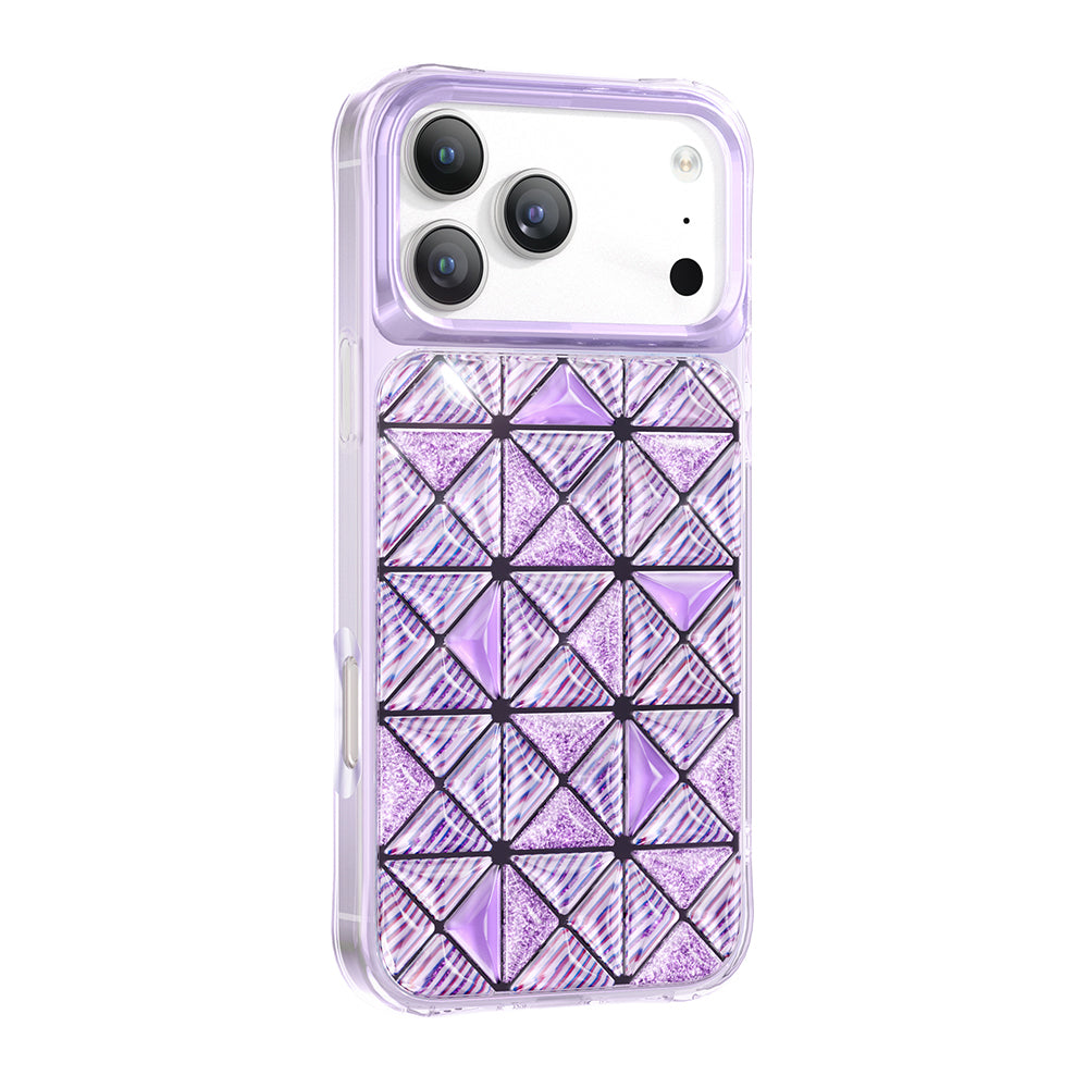 Apple iPhone 17 Pro Kılıf 3D Buz Blok Desenli Zore Paris Kairo TPU Kapak