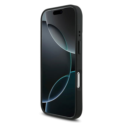 Apple iPhone 17 Pro Kılıf BMW Orjinal Lisanslı M-safe Şarj Özellikli Deri Arka Yüzey Metal Logolu Delikli Şerit Tasarımlı Kapak