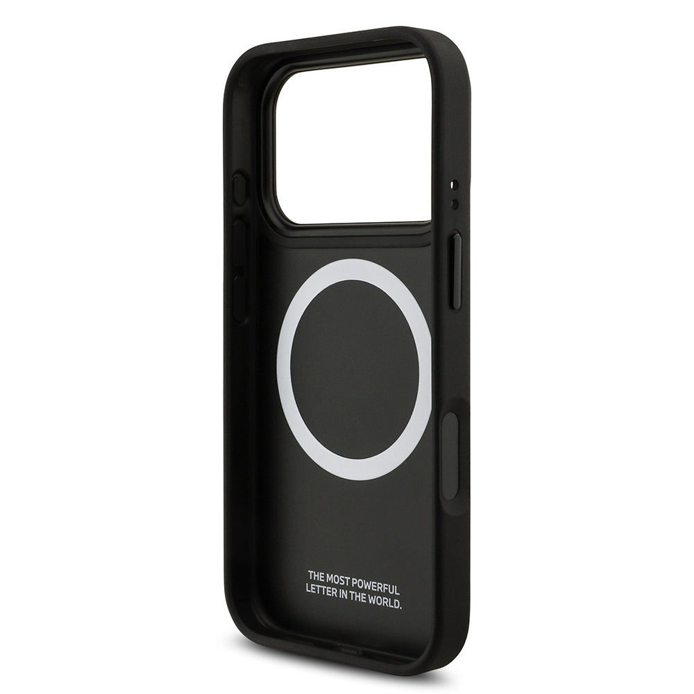 Apple iPhone 17 Pro Kılıf BMW Orjinal Lisanslı M-safe Şarj Özellikli Karbon Fiber Metal Logolu Kapak