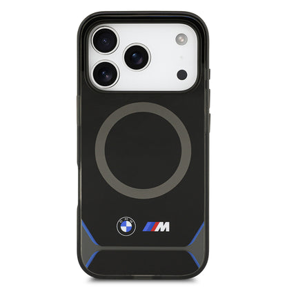 Apple iPhone 17 Pro Kılıf BMW Orjinal Lisanslı M-safe Şarj Özellikli Metal Buton Tasarımlı IML Baskılı M Dizayn Kapak