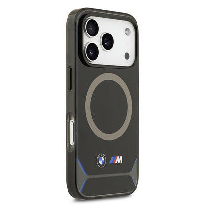 Apple iPhone 17 Pro Kılıf BMW Orjinal Lisanslı M-safe Şarj Özellikli Metal Buton Tasarımlı IML Baskılı M Dizayn Kapak