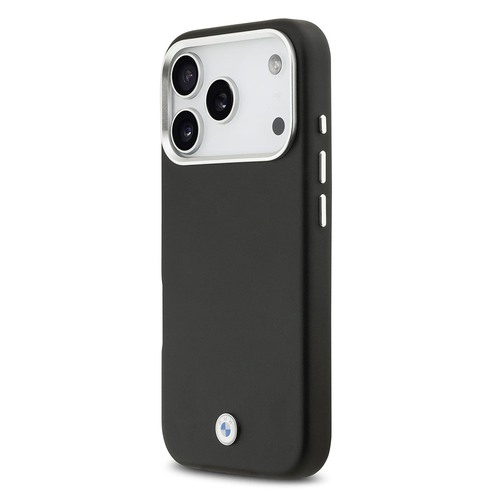 Apple iPhone 17 Pro Kılıf BMW Orjinal Lisanslı M-safe Şarj Özellikli Metal Logolu Tam Kaplama Deri Kapak