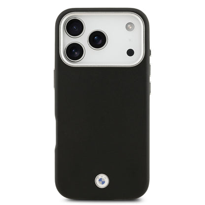 Apple iPhone 17 Pro Kılıf BMW Orjinal Lisanslı M-safe Şarj Özellikli Metal Logolu Tam Kaplama Deri Kapak
