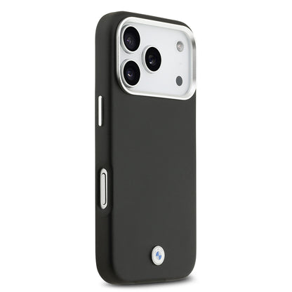 Apple iPhone 17 Pro Kılıf BMW Orjinal Lisanslı M-safe Şarj Özellikli Metal Logolu Tam Kaplama Deri Kapak