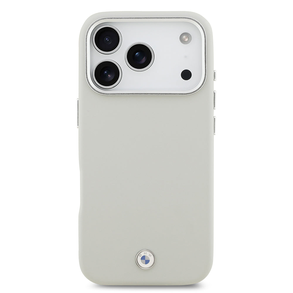 Apple iPhone 17 Pro Kılıf BMW Orjinal Lisanslı M-safe Şarj Özellikli Metal Logolu Tam Kaplama Deri Kapak
