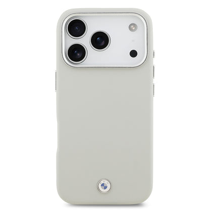 Apple iPhone 17 Pro Kılıf BMW Orjinal Lisanslı M-safe Şarj Özellikli Metal Logolu Tam Kaplama Deri Kapak